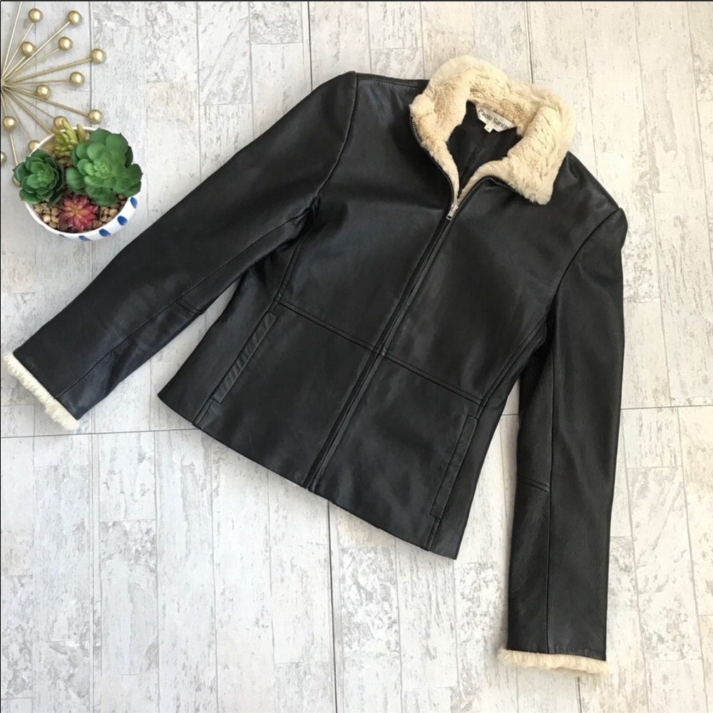 Paola Santini 100% leather jacket